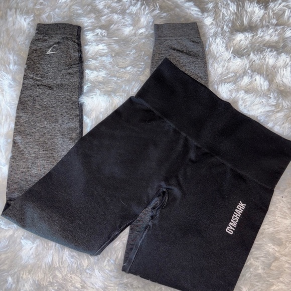 Gymshark Black and Gray High-Waist Leggings #5080 - Picture 1 of 4